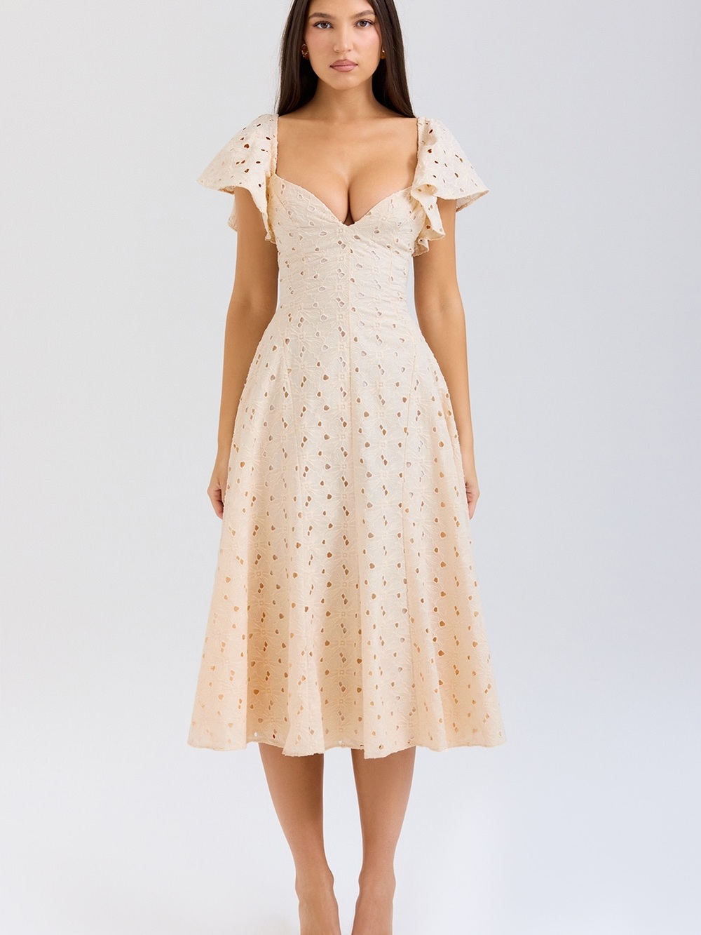 House of CB “Amaya” Cream Midi, Medium - Picture 2 of 10